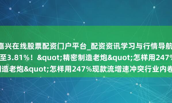 嘉兴在线股票配资门户平台_配资资讯学习与行情导航 百达精工ROIC回升至3.81%！"精密制造老炮"怎样用247%现款流增速冲突行业内卷？