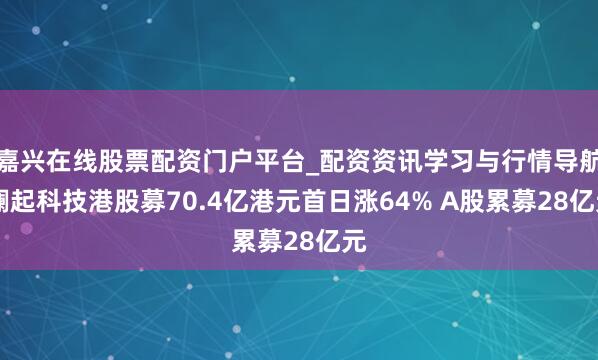 嘉兴在线股票配资门户平台_配资资讯学习与行情导航 澜起科技港股募70.4亿港元首日涨64% A股累募28亿元