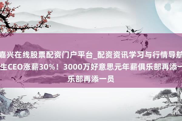 嘉兴在线股票配资门户平台_配资资讯学习与行情导航 强生CEO涨薪30%！3000万好意思元年薪俱乐部再添一员