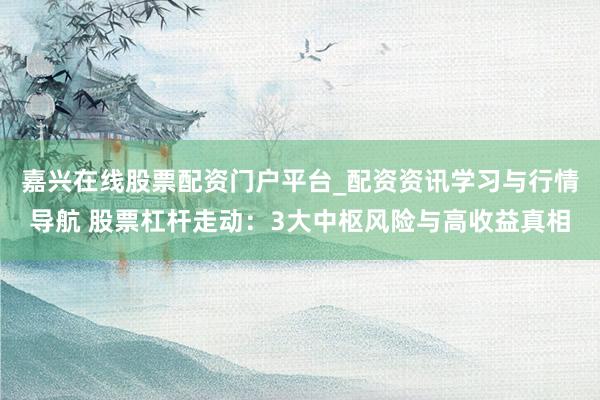 嘉兴在线股票配资门户平台_配资资讯学习与行情导航 股票杠杆走动：3大中枢风险与高收益真相